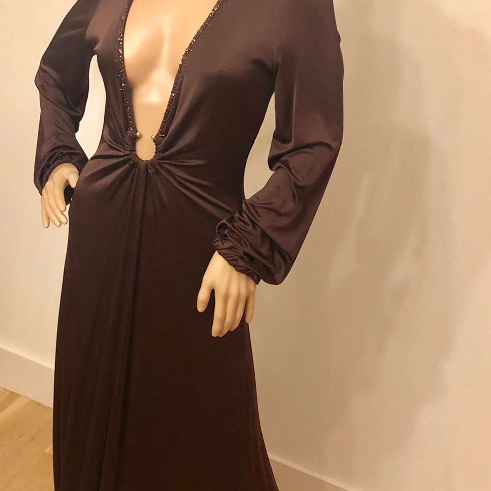BCBGmaxazria full length beaded gown small